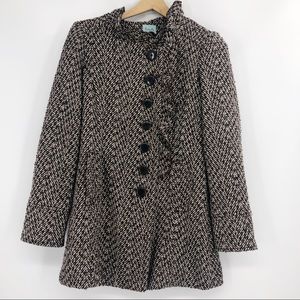 KIMCHI + BLUE Herringbone Tweed Wool Coat XS